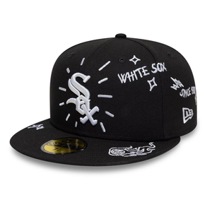 Chicago White Sox MLB Scribble Black 59FIFTY Fitted Cap
