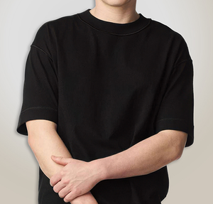 American Apparel Heavyweight Mid-Length Cotton T-shirt - Black