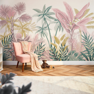 Jungle Escape Full Wall Mural in Multicoloured