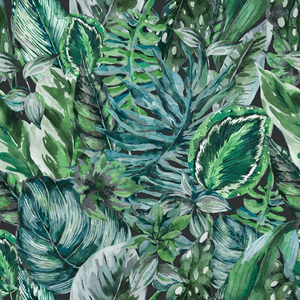 Jungle Fever Wallpaper in Teal and Green
