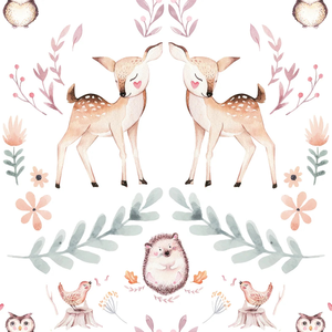 Woodland Friends Wallpaper Multicoloured