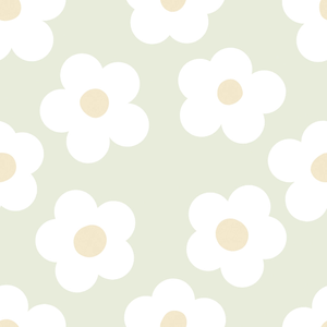 Ditsy Daisy Wallpaper in Soft Green