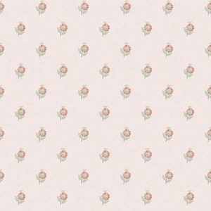 Ditsy Posy Wallpaper in Vintage Pink and Sage