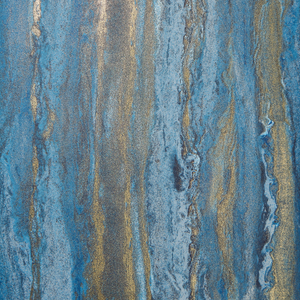 Zurich Metallic Wallpaper in Sapphire and Metallic Gold