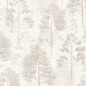 Woodland Whisper Wallpaper in Cream