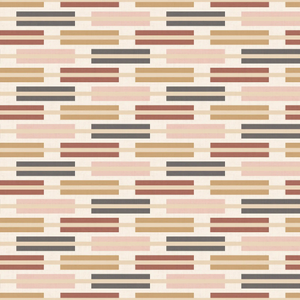 Staggered Stripe Wallpaper in Warm Tones