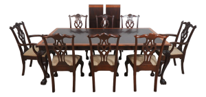 Stickley Clawfoot Mahogany Dining Room Table & Chairs Set
