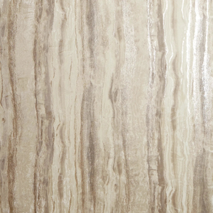 Sample of Oslo Wallpaper in Latte and Beige with Silver Metallic