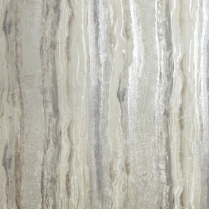 Sample of Oslo Wallpaper in Cream and Silver with Silver Metallic