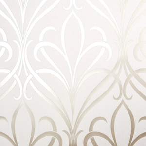 Sample of Camden Damask Wallpaper in Neutral and Gold