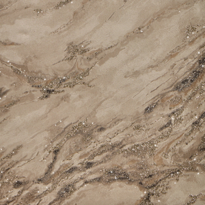 Sample of Decadence Wallpaper in Latte with Gold Glitter