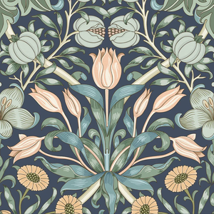 Sample of Pomegranate Grove Wallpaper in Navy