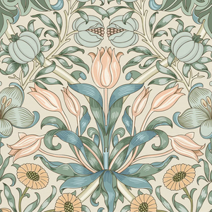 Sample of Pomegranate Grove Wallpaper in Cream