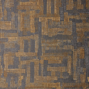 Sample of Hessian Weave Wallpaper in Brown and Blue