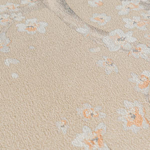 Sample of Oriental Blossom Wallpaper in Sand