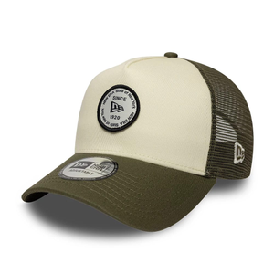 New Era Round Patch White 9FORTY A-Frame Trucker Adjustable Cap