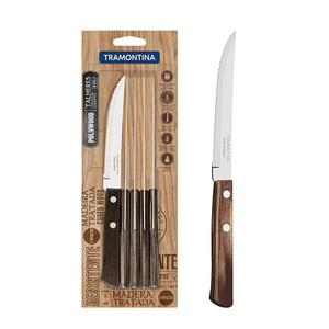 Tramontina 6 Piece Wooden Handle Steak Knives Set