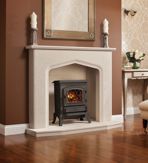 Broseley York Midi Electric Stove - Lattice Door