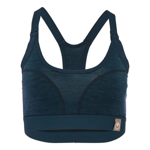 Womens 160 Merino Blend Racer Crop Top (Petrol)