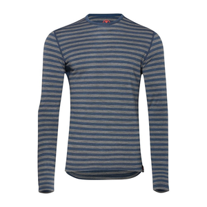 Mens Merino 180 Long Sleeve Crew (Denim/Charcoal)