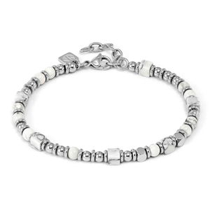 Instinct Steel White Howlite Infinity Bracelet