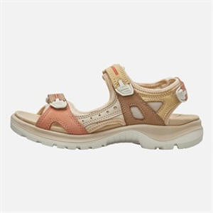 ECCO Womens Offroad Yacatan Nubuck Hiking Sandals Multicolour Straw