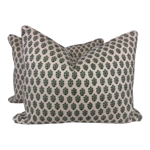 Jasper "Devonshire" in Green 16"x20" Pillows-a Pair