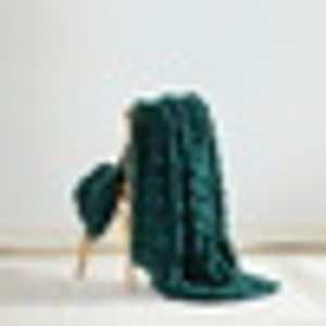 Eden Emerald Faux Fur Throw