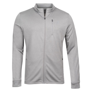 Herren Grid Fleece Full Zip Pullover (Grau)