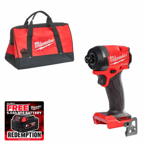 Milwaukee M18 FID3-0B 18V FUEL 1/4" Hex Impact Driver with Medium Contractor Tool Bag (Body Only)