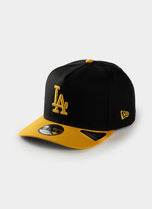 New Era MLB 9Fifty A-Frame LA Dodgers Black Mustard 2Tone Snapback Cap