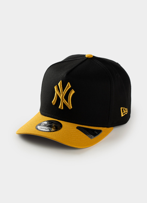 New Era MLB 9Fifty A-Frame NY Yankees Black Mustard 2Tone Snapback Cap