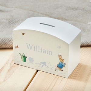 Personalised Blue Peter RabbitTM Money Box FSC®