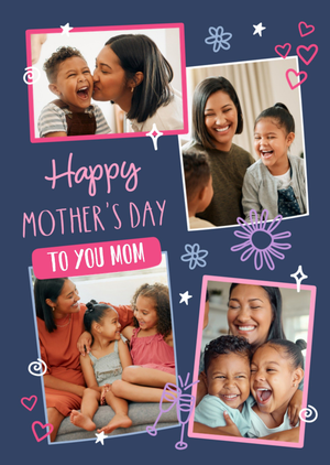 Happy Mother's Day To You Doodles Photo Upload Mom Card