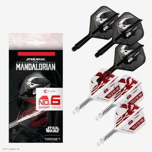 Target Darts Star Wars Mandalorian K-Flex Short No.6 Shape Flight and Shaft Gift Set