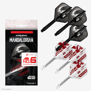 Target Darts Star Wars Mandalorian K-Flex Intermediate No.6 Shape Flight and Shaft Gift Set