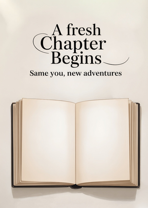 A Fresh Chapter Begins Book Retirement Card