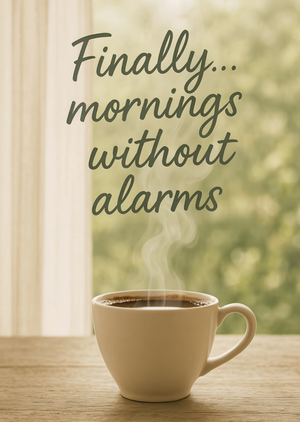 Finally Mornings Without Alarms Coffee Cup Retirement Card