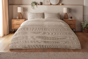 Silentnight Supersoft Waffle Textured Duvet Set - Natural