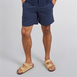 JACK & JONES Mens Jaiden Linen Blend Shorts Navy Blazer