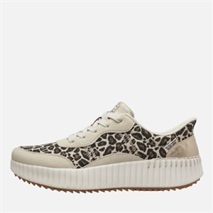 SKECHERS Womens Bobs Vista Garden Stroll Trainers Leopard