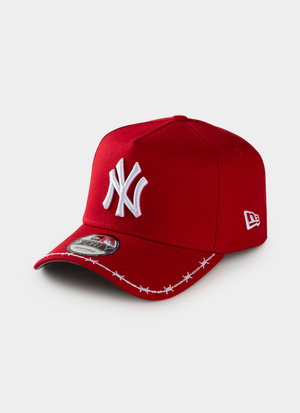 New Era MLB 9Forty A-Frame New York Yankees Barb Visor Snapback Cap