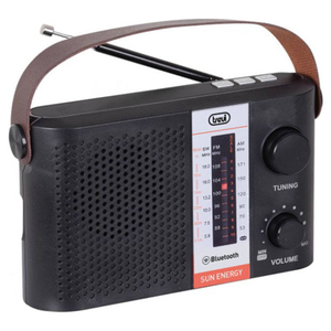 Trevi RA 7F25 BT Solar Powered Multi-Band Portable Radio with Bluetooth USB & Micro SD Black