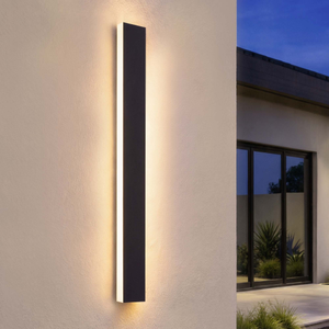Applique Murale Extérieure LED – Éclairage de Villa – 100 cm – 23W – 2700K – IP65 – Noir