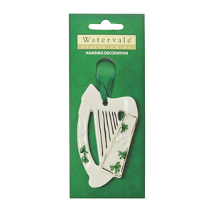 Watervale Porcelain Irish Harp Hanging Decoration