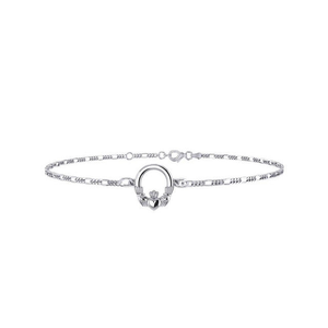 Silver Claddagh Ankle Bracelet