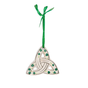 Parian China Irish Trinity Knot Christmas Ornament