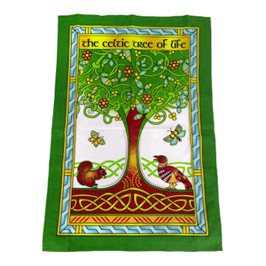 Set of 2 Irish Tree of Life Cotton Tea Towel