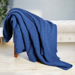 Merino Wool Aran Knit King Blanket