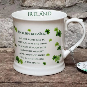Ceramic Tea Mug with Irish Blessing Design